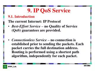 9. IP QoS Service