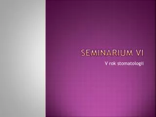 seminarium vi