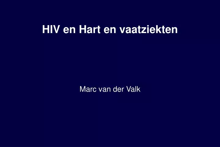 hiv en hart en vaatziekten