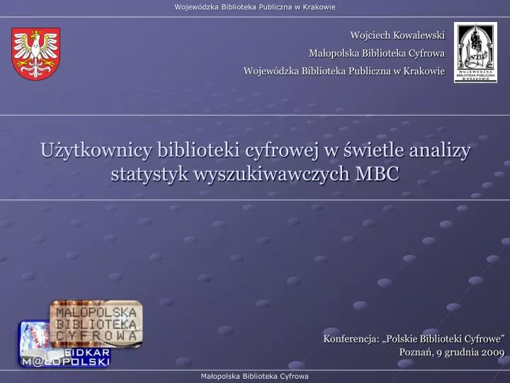 u ytkownicy biblioteki cyfrowej w wietle analizy statystyk wyszukiwawczych mbc