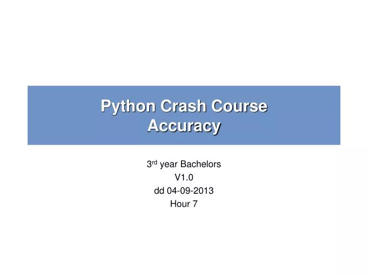 python crash course accuracy