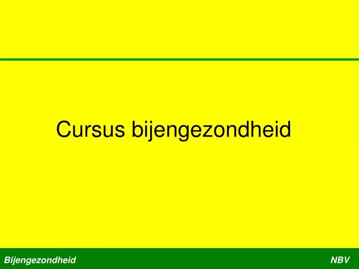 cursus bijengezondheid