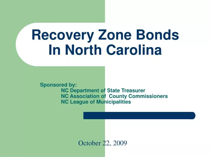 recovery zone bonds in north carolina