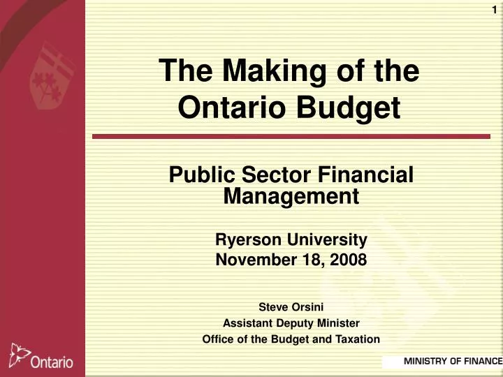public sector financial management ryerson university november 18 2008