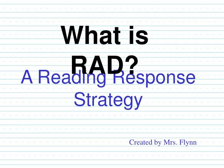 a reading response strategy