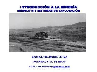 introducci n a la miner a m dulo n 5 sistemas de explotaci n