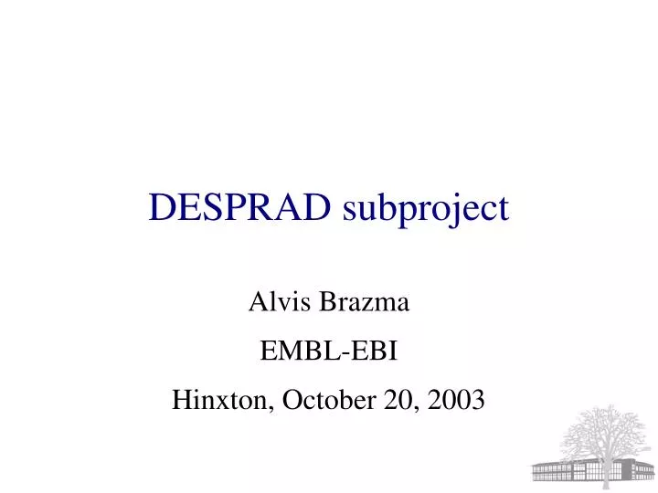 desprad subproject
