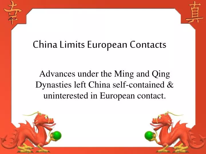 china limits european contacts