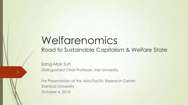 welfarenomics road to sustainable capitalism welfare state