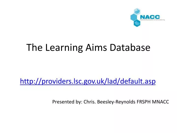 the learning aims database