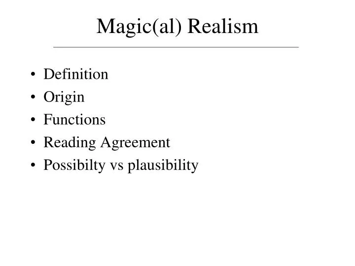 magic al realism