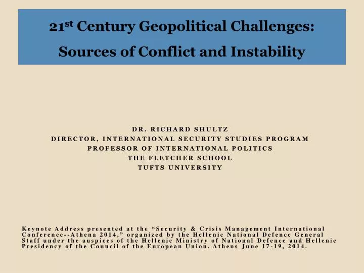 21 st century geopolitical challenges sources of conflict and instability