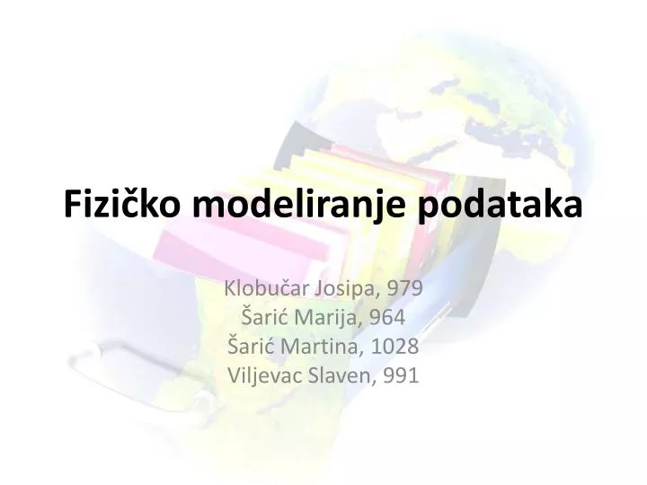 fizi ko modeliranje podataka