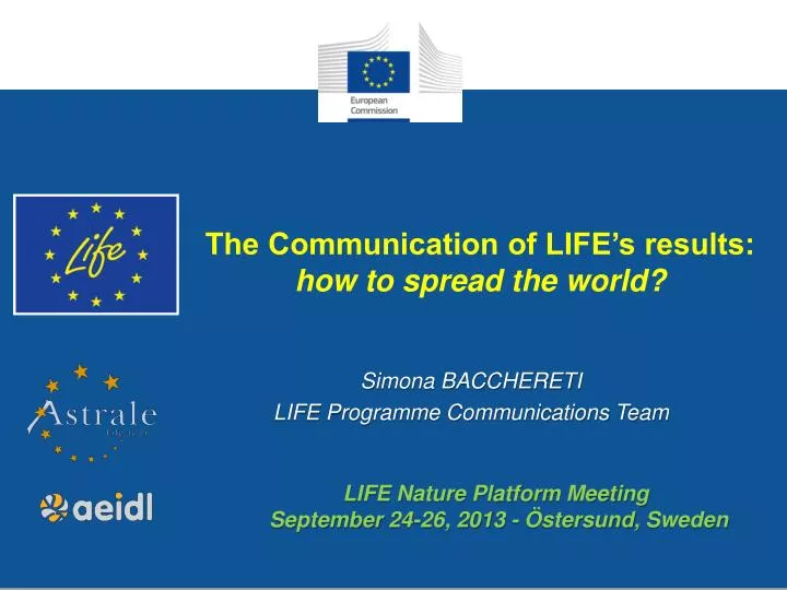 the communication of life s results how to spread the world