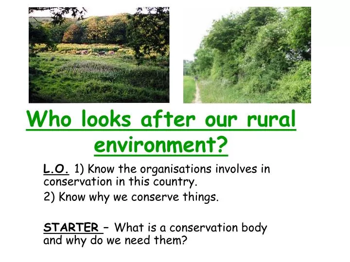 who looks after our rural environment