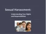 Sexual Harassment: - slide 1