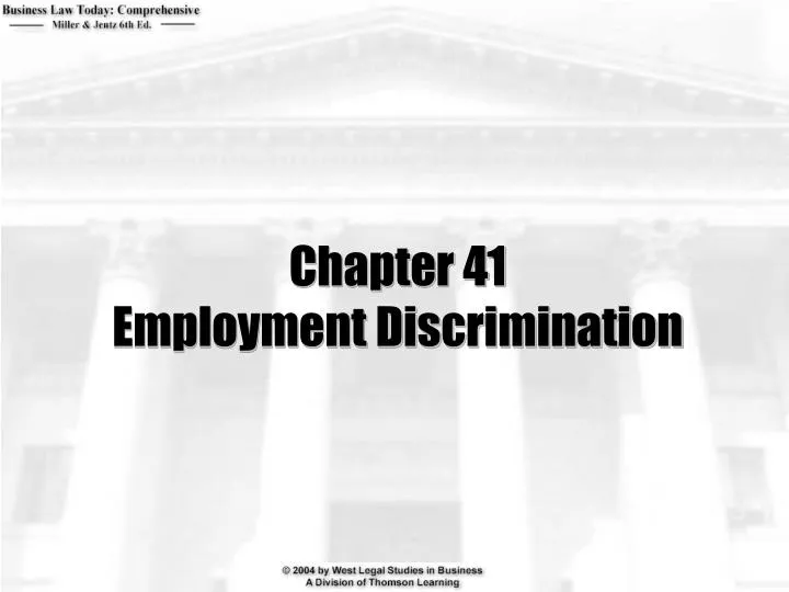chapter 41 employment discrimination