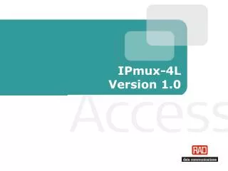 IPmux-4L Version 1.0