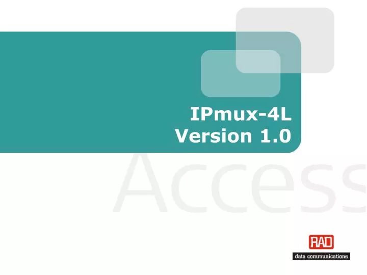 ipmux 4l version 1 0