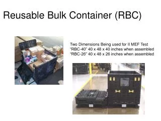 Reusable Bulk Container (RBC)