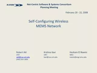 Self-Configuring Wireless MEMS Network