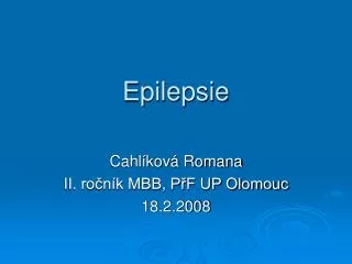 epilepsie