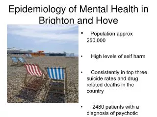 Epidemiology of Mental Health in Brighton and Hove