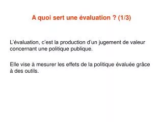 a quoi sert une valuation 1 3