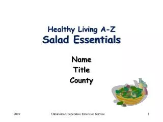 Healthy Living A-Z Salad Essentials