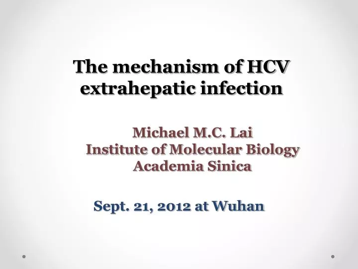the mechanism of hcv extrahepatic infection