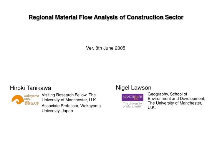 regional material flow analysis of construction sector