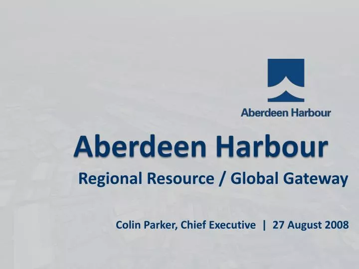 regional resource global gateway colin parker chief executive 27 august 2008