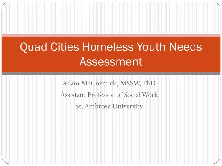 quad cities homeless youth needs assessment