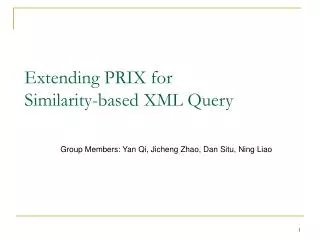 Extending PRIX for Similarity-based XML Query