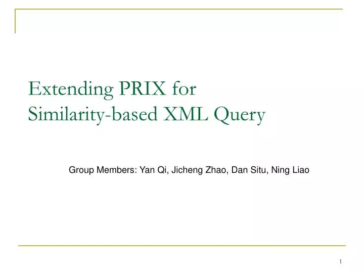 extending prix for similarity based xml query