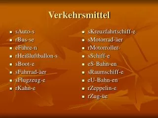 verkehrsmittel