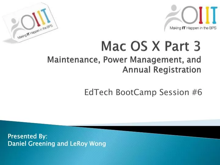 mac os x part 3 maintenance power management and annual registration
