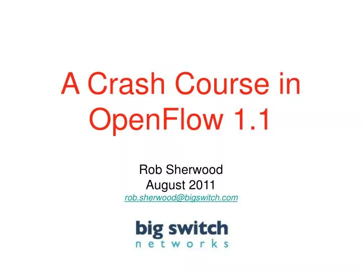 a crash course in openflow 1 1