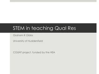 STEM in teaching Qual Res
