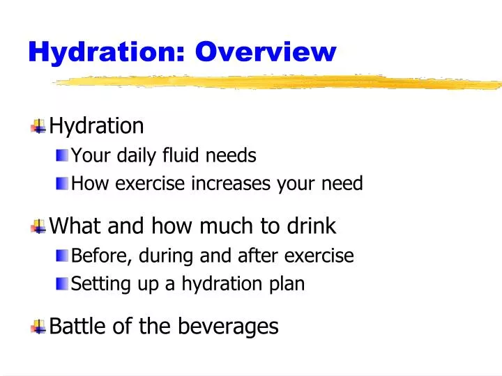 hydration overview