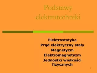 podstawy elektrotechniki