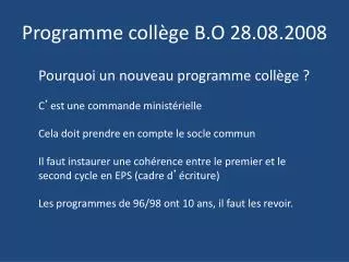 programme coll ge b o 28 08 2008