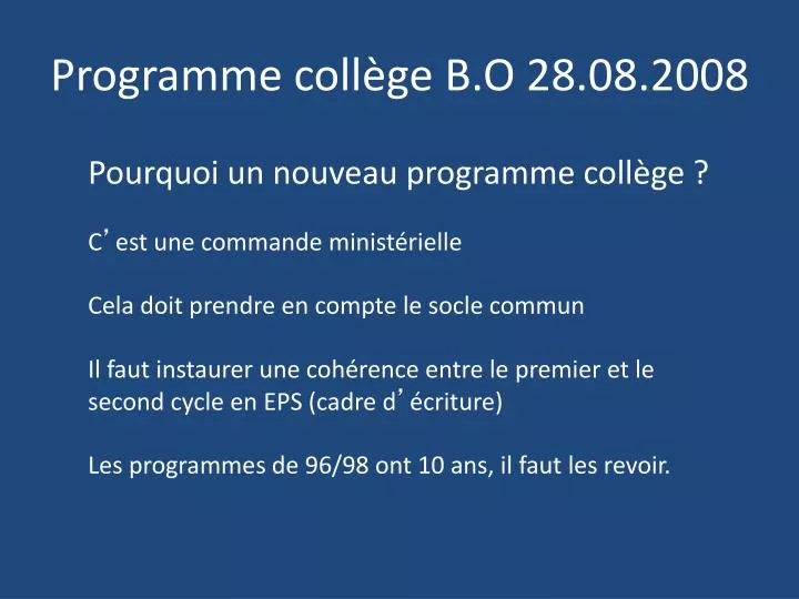 programme coll ge b o 28 08 2008