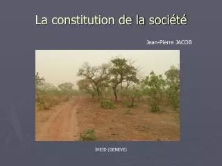 la constitution de la soci t