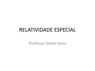 relatividade especial