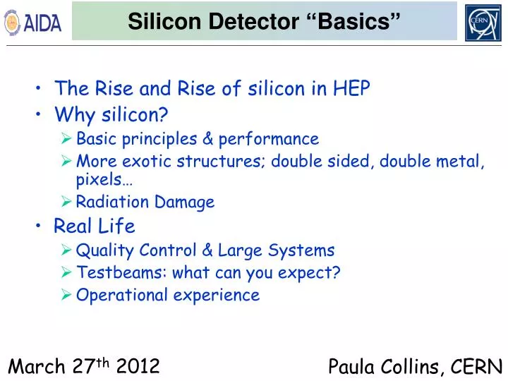 silicon detector basics