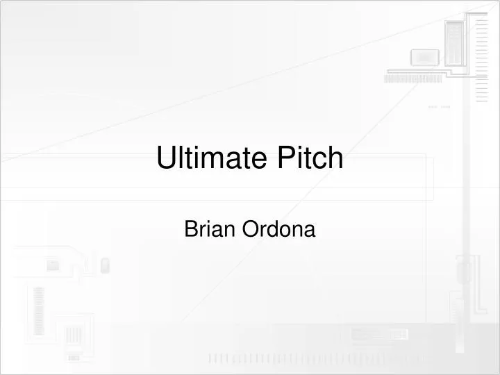 ultimate pitch