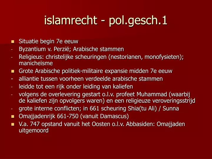 islamrecht pol gesch 1