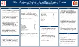 History of Peripartum Cardiomyopathy and Current Pregnancy Outcome