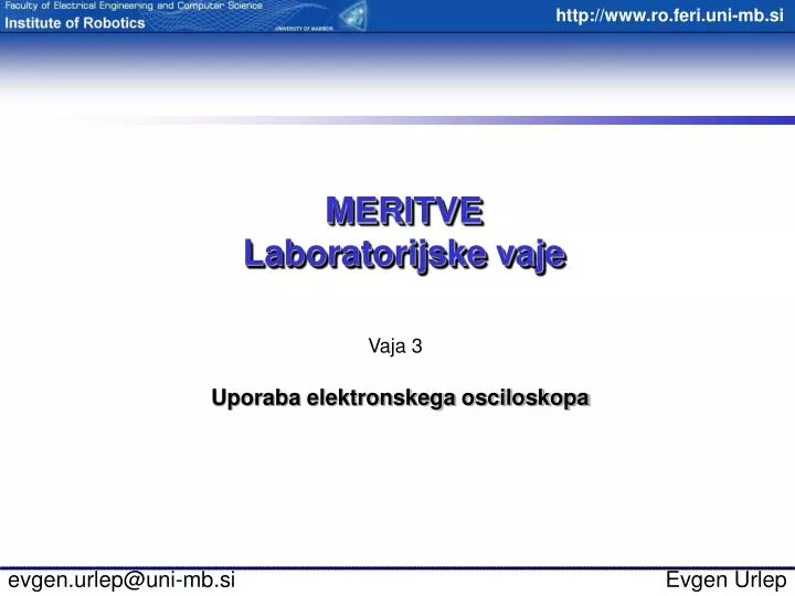 meritve laboratorijske vaje